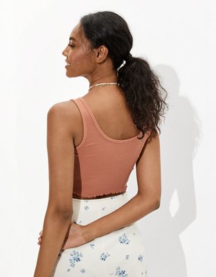 AE Henley Crop Tank Top