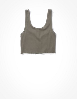 AE Henley Crop Tank Top