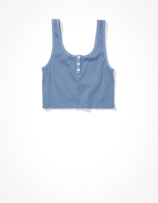 AE Henley Crop Tank Top