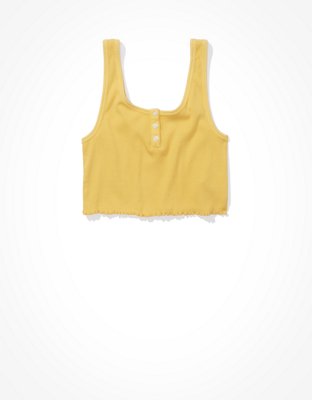 AE Henley Crop Tank Top