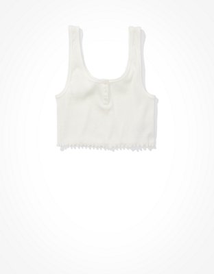 AE Henley Crop Tank Top