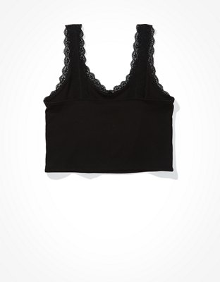 Женские топы American Eagle AE Lace Crop Cami — фото 4
