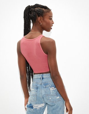 Женские топы American Eagle AE High-Neck Crop Tank — фото 2