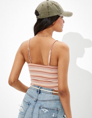 Женские топы American Eagle AE Striped Crop Cami — фото 2