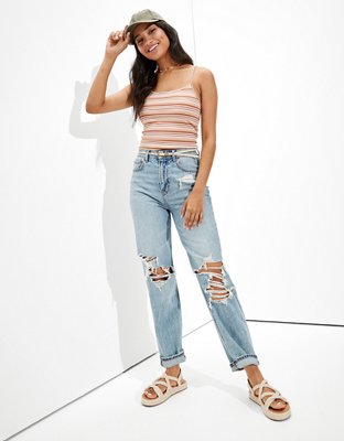 Женские топы American Eagle AE Striped Crop Cami — фото 4