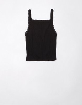 AE Daily Fave Cropped Lace-Trim Cami