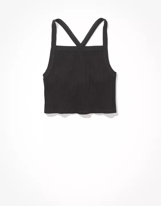AE Cross-Back Cropped Tank Top