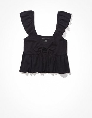Женские топы American Eagle AE V-Neck Keyhole Tank Top — фото 4