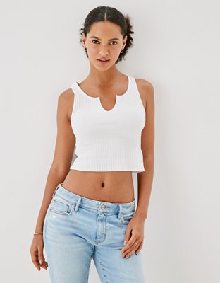 AE Cropped Mock Neck Tank