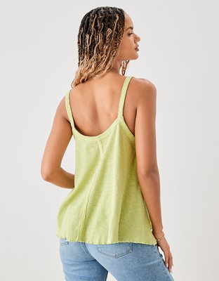 Женские топы American Eagle AE Textured Henley Tank Top — фото 2
