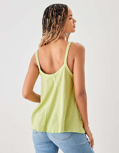 AE Textured Henley Tank Top