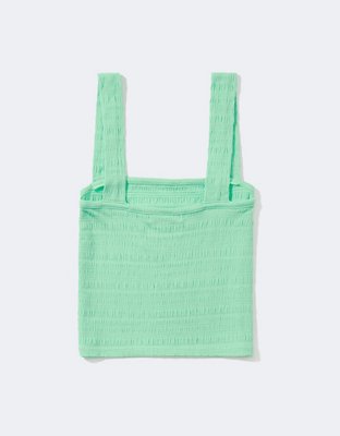 AE Smocked Square Neck Tank Top