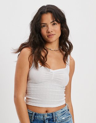 aerie Jungle Thrills Smocked Tank Top - ShopStyle