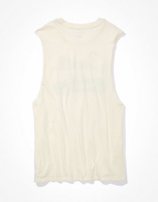 Женские топы American Eagle AE Corvette Graphic Cutoff Tank Top — фото 4