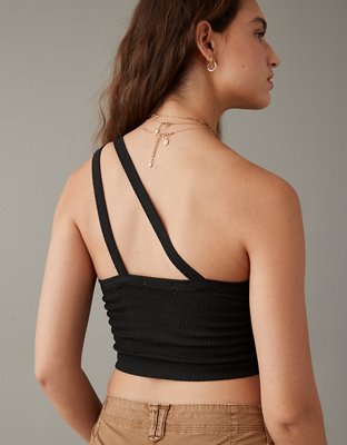 Женские топы American Eagle AE Cropped One Shoulder Tank Top — фото 3