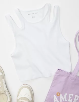 AE Shoulder Cutout Tank Top