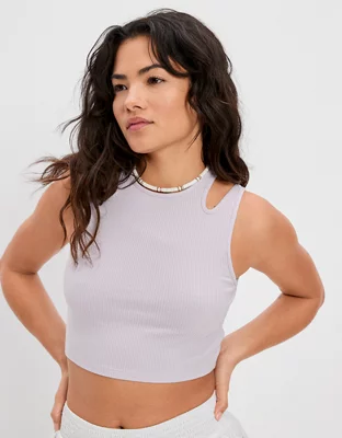 AE Shoulder Cutout Tank Top