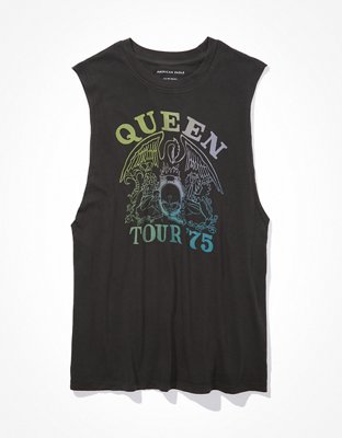 Женские топы American Eagle AE Queen Graphic Cutoff Tank Top — фото 3