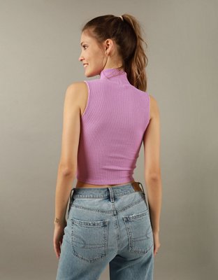 Женские топы American Eagle AE Mock Neck Tank Top — фото 2