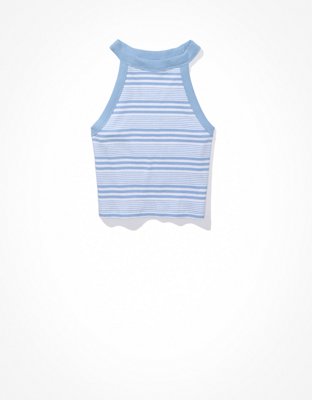 Женские топы American Eagle AE Cropped High-Neck Tank Top — фото 3