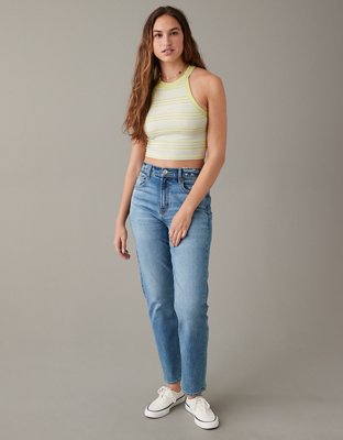 AE Cropped Denim Bra Tank Top