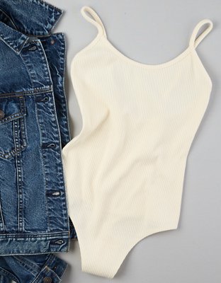 Women Sleeveless Summer Beach Backless Scoop Neck Cross Slim Cami Bodysuit  