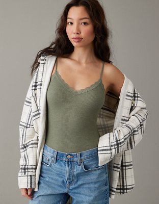 Sunny Season Waffle Knit Tank Bodysuit (Taupe)