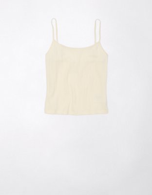 AE Cropped Pointelle-Knit Cami