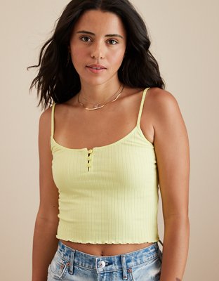 Cropped Henley Tank  Women's Cropped Henley – The Range