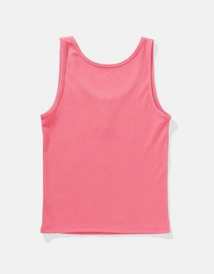 AE Cropped Notch Neck Tank Top