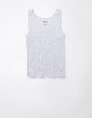 AE Lace-Trim Pintuck Tank Top