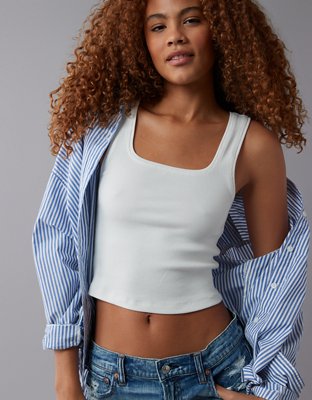 Retro Plaid Knit Crop Top For Women Slim Fit Cotton Camisole Top Kmart With  Sweet Bottoming Design 210522 From Lu003, $7.66