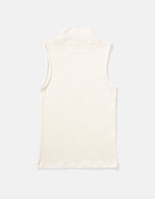 AE Ribbed Mock Neck Tank Top