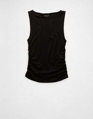 AE Ruched Boat Neck Tank Top