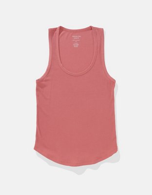 AE Soft & Sexy Parte de Arriba Estilo Camiseta sin Mangas con Cuello Bajo