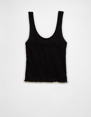 AE Scoop Neck Pointelle Tank Top