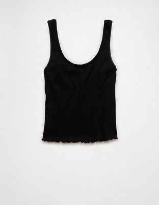 AE Scoop Neck Pointelle Tank Top