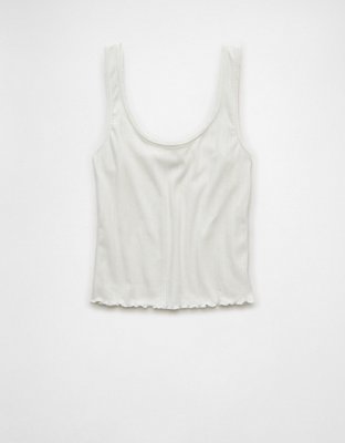 AE Scoop Neck Pointelle Tank Top