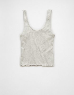 AE Scoop Neck Pointelle Tank Top