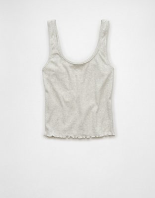 AE Scoop Neck Pointelle Tank Top