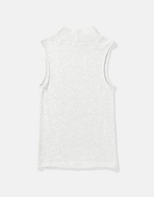 AE Ribbed Mock Neck Tank Top
