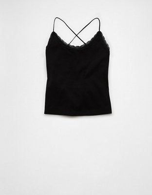 AE Strappy Go Lucky Cropped Lace Tank Top