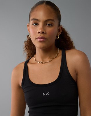 Женские топы American Eagle AE Embroidered Tank Top — фото 6
