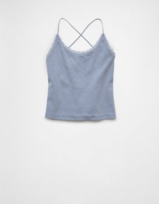 AE Strappy Go Lucky Cropped Lace Tank Top