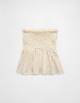 AE Sunchaser Knit Ruffle Smocked Tube Top