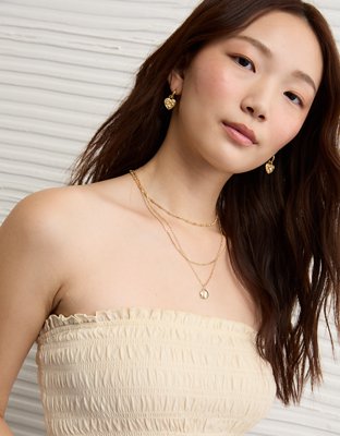 Bustier tubulaire en tricot à volants et smocks Vive le soleil AE