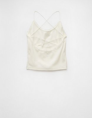 AE Strappy Go Lucky Cropped Lace Tank Top