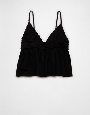 AE Sunchaser Knit Crochet Babydoll Cami | AE