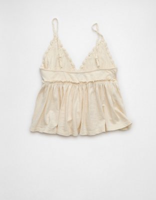 AE Sunchaser Knit Crochet Babydoll Cami