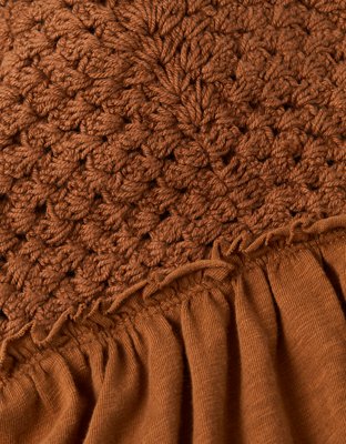 Camisole nuisette en tricot crocheté Sunchaser AE